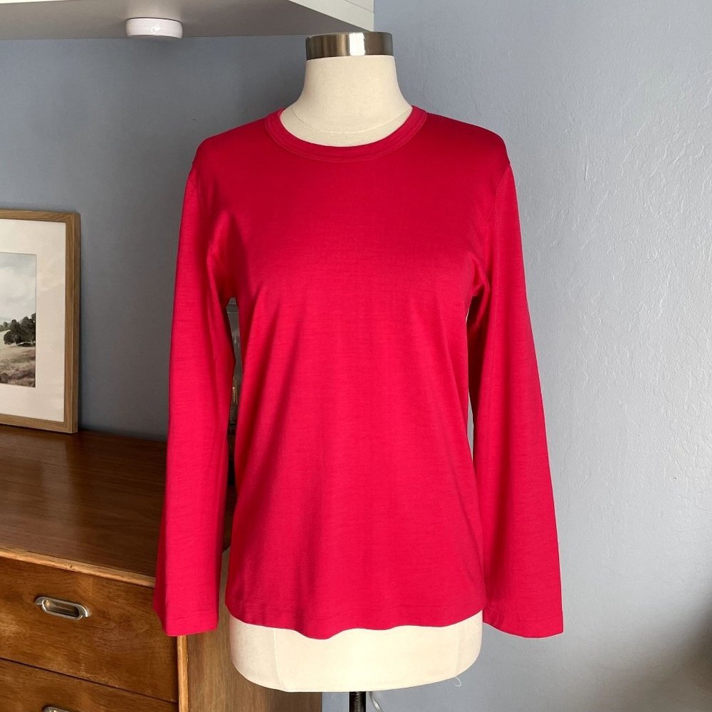 Vintage Comme des Garcons Wool Long Sleeve Top Pink M